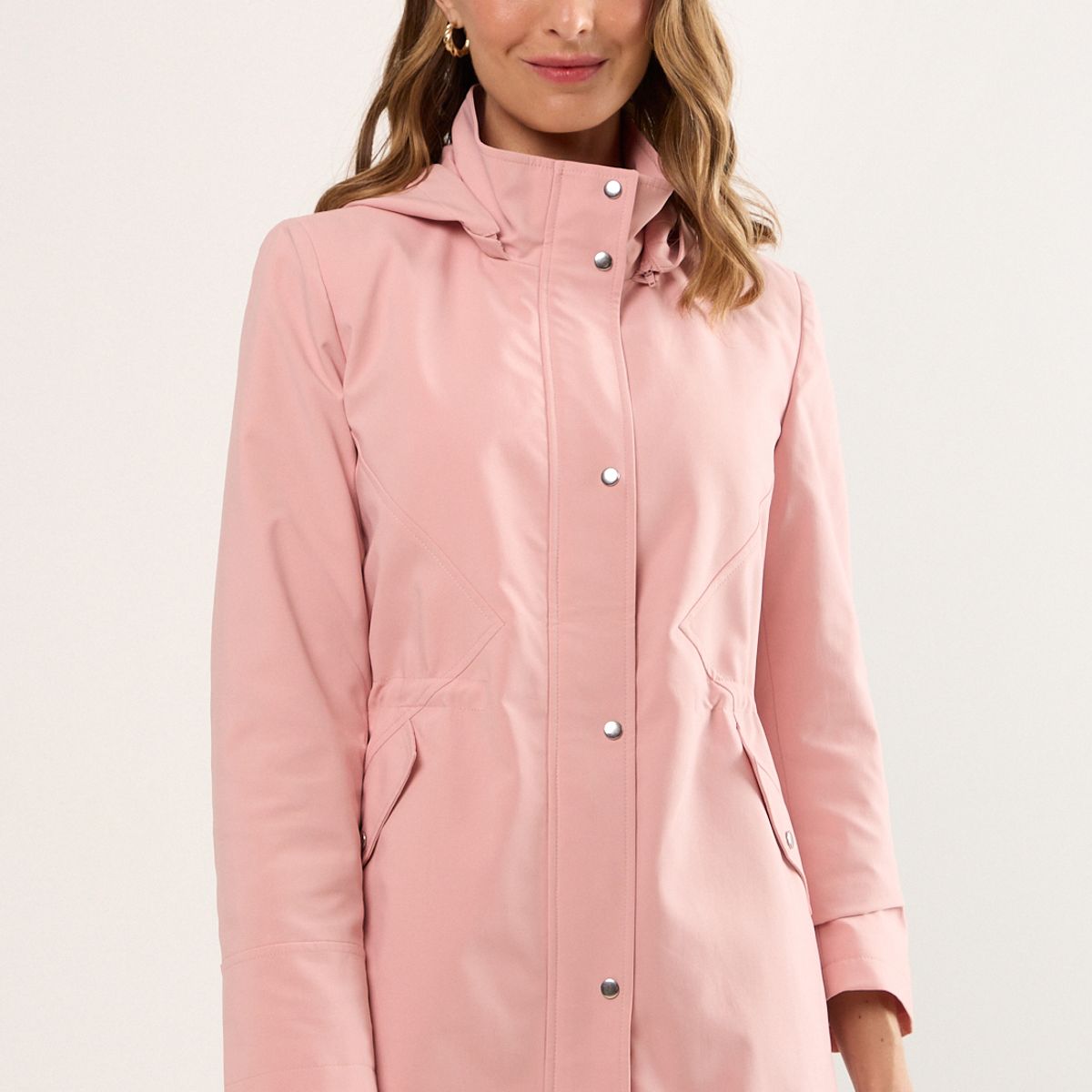 MA GRIFFE - Trench Liso Mujer Rosa Magriffe