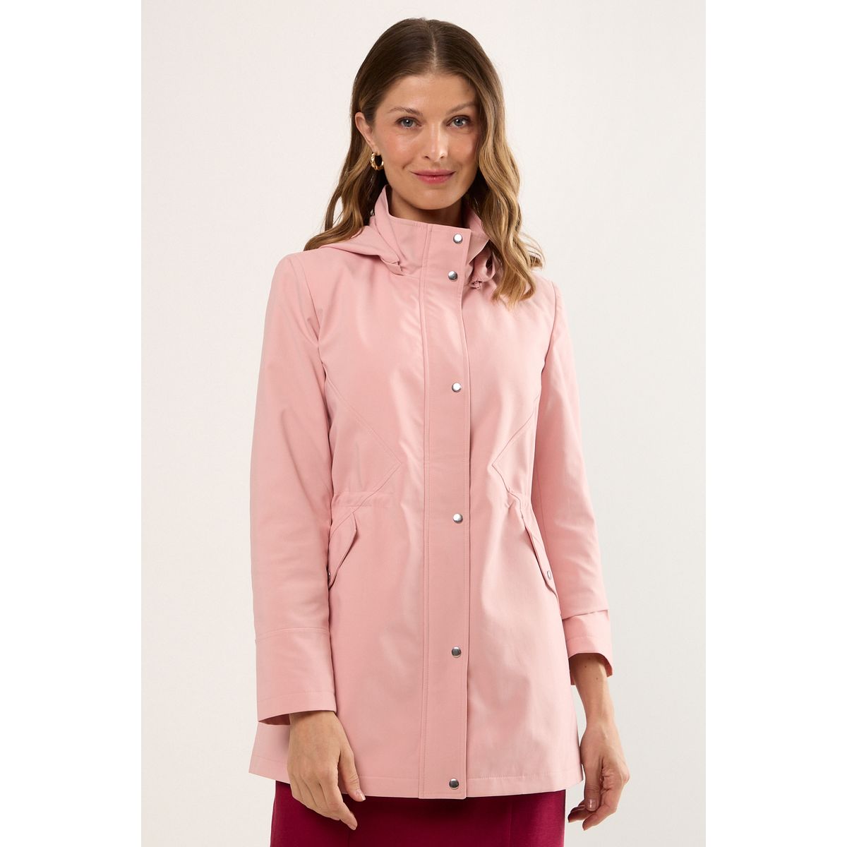 MA GRIFFE - Trench Liso Mujer Rosa Magriffe