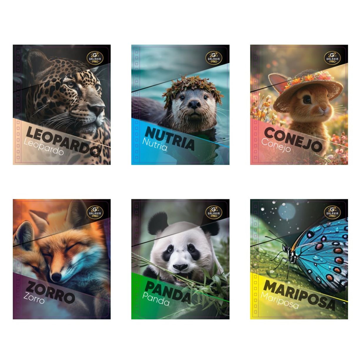 GALAXIA PRO - Pack 10 Cuadernos Universitarios Matemáticas 100 Hojas 7mm Fauna Galaxia Pro