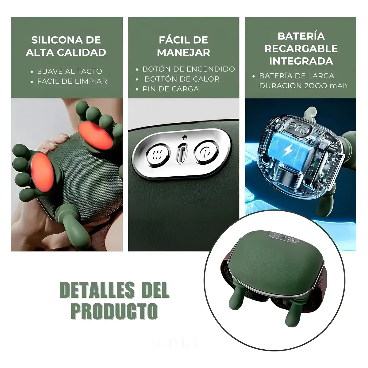 MOVI - MASAJEADOR DE CUELLO ELECTRICO CON MANOS, ELECTRICO VIRAL