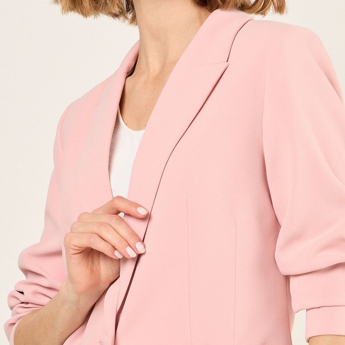 MA GRIFFE - Blazer Liso Mujer Rosa Magriffe