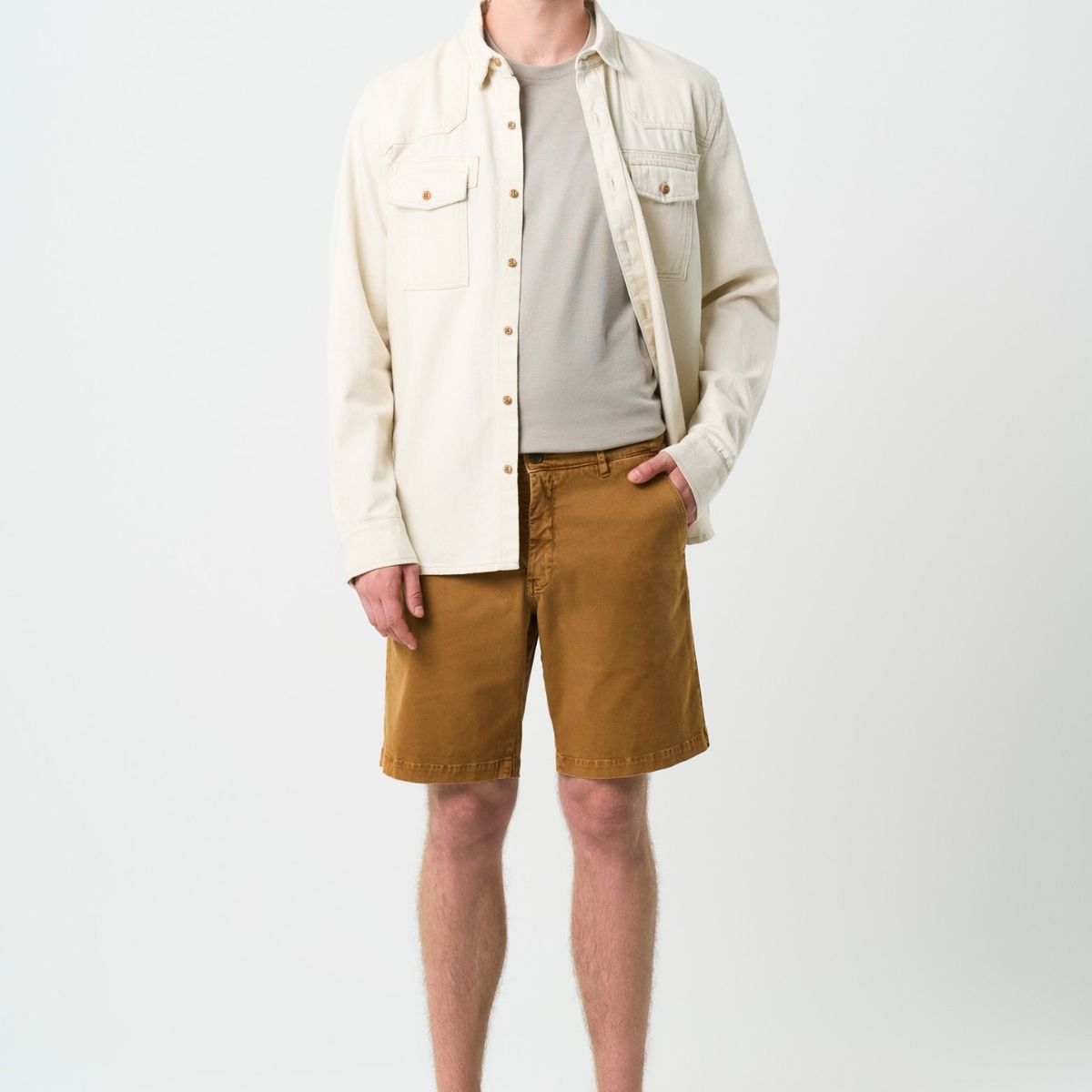 VELEZ - Vélez Short Bermuda Acacia Drill Hombre  Amplia Cafe Claro