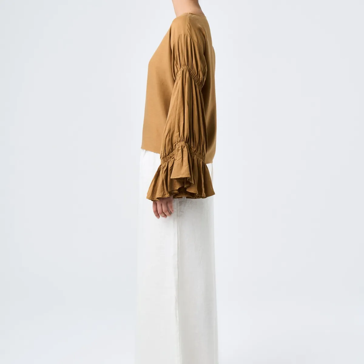 VELEZ - Vélez Pantalón Palazzo Lyra Mujer Tiro Alto Crema