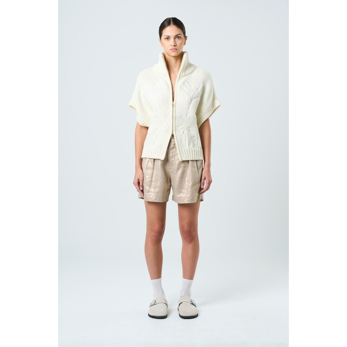 VELEZ - Vélez Short Soren En Lino Para Mujer Prenses Arena