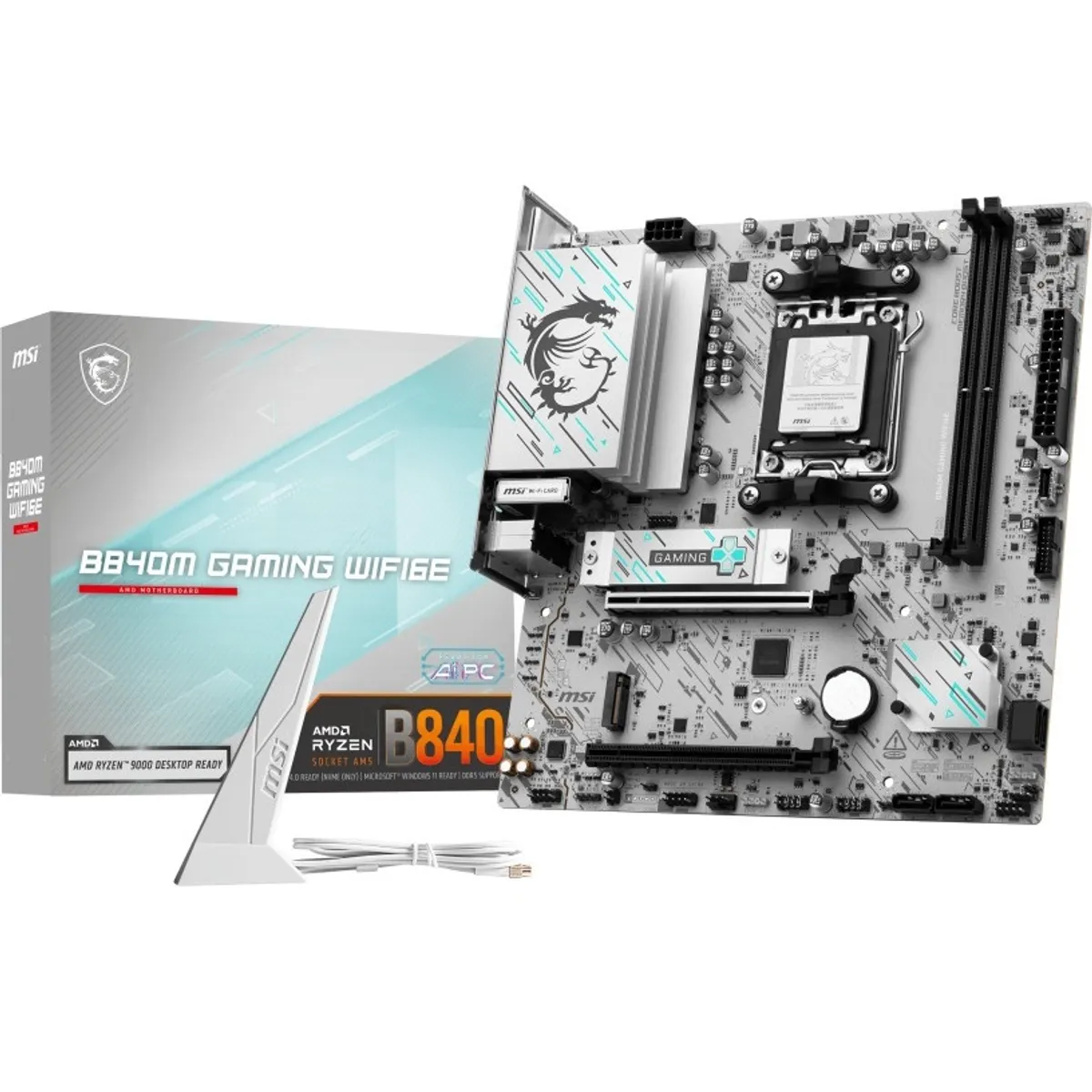 MSI - M/B sAM5 (AMD) - MSI B840M Gaming WIFI6E - 2x DDR5  - m-ATX