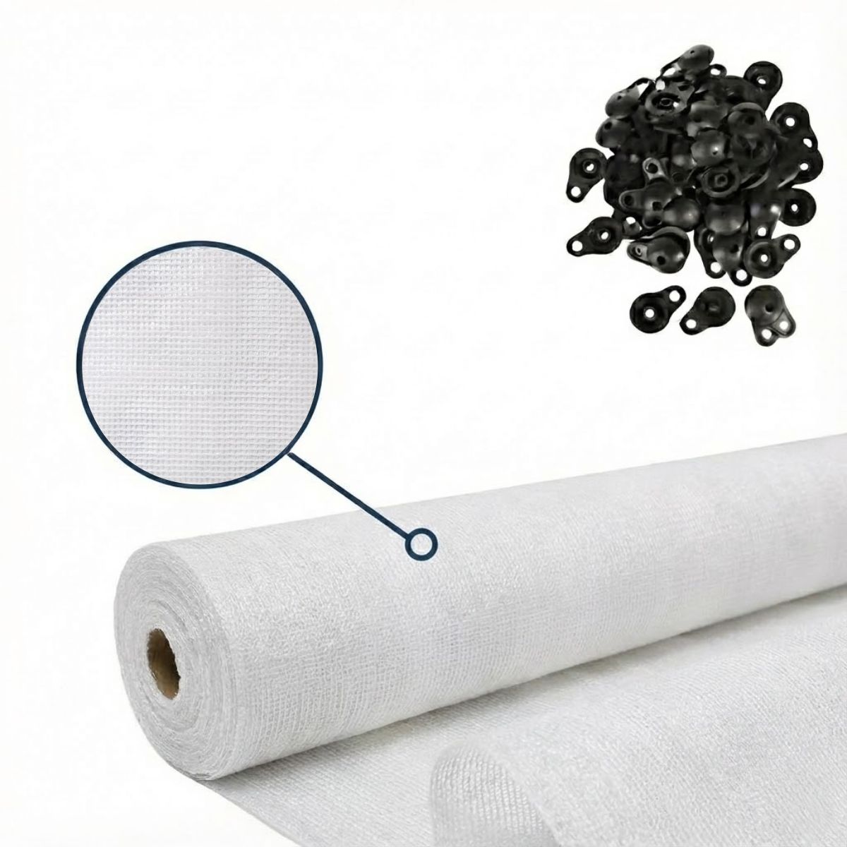 GENERICO - Malla raschel cerco rollo 5MT Blanco 80% 2.10MT