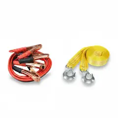 PRO OUTDOOR - Cable Para Puente Roba Corriente Automovil + Cinta Remolque 3 Toneladas