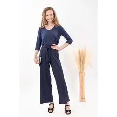 MAGENTA WOMAN - Palazzo de Lycra Azul Marino