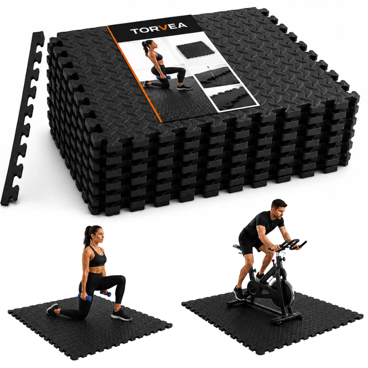 GENERICO - Piso Goma Eva Alfombra Deportiva Gimansio 12mm 60x60