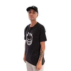 SPITFIRE - Polera Hombre Bighead Negra Manga Corta