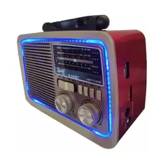 GENERICO - Radio Linterna Portátil Solar Bluetooth Recargable Retro Vintage