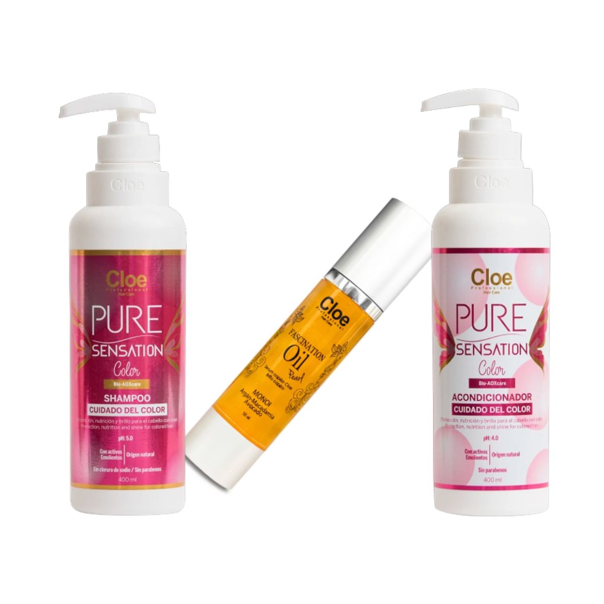 CLOE - Shampoo + Acondicionador Pure Sensation Color + Serum Pearl