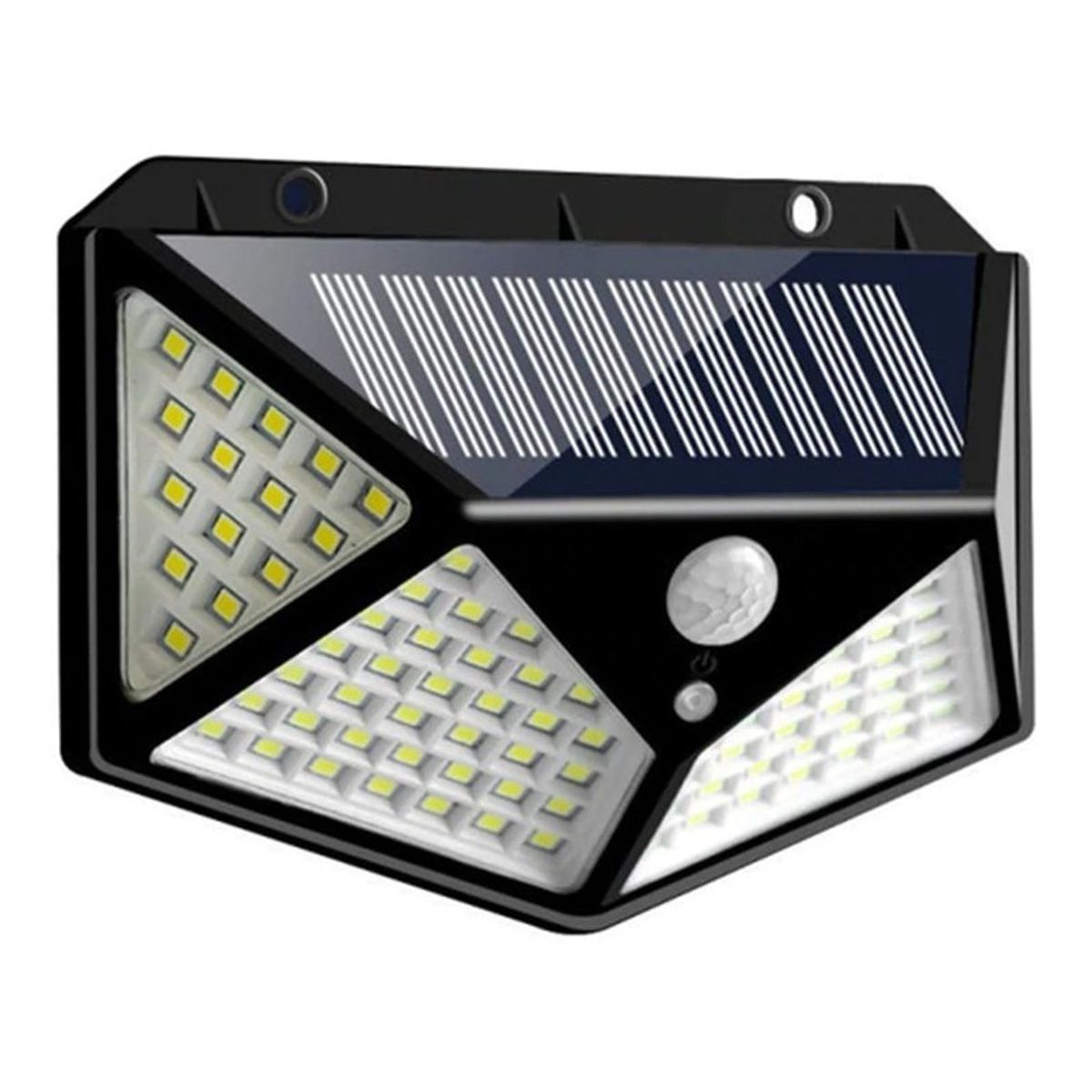 GENERICO - X5 Foco Solar 100 Led 10w Sensor Movimiento Exterior 3 Modos Estructura Negro - 230005 220035