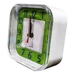 GENERICO - Reloj Despertador Cuadrado Dormitorio Casa Colores Alarma Color Rojo - 37120