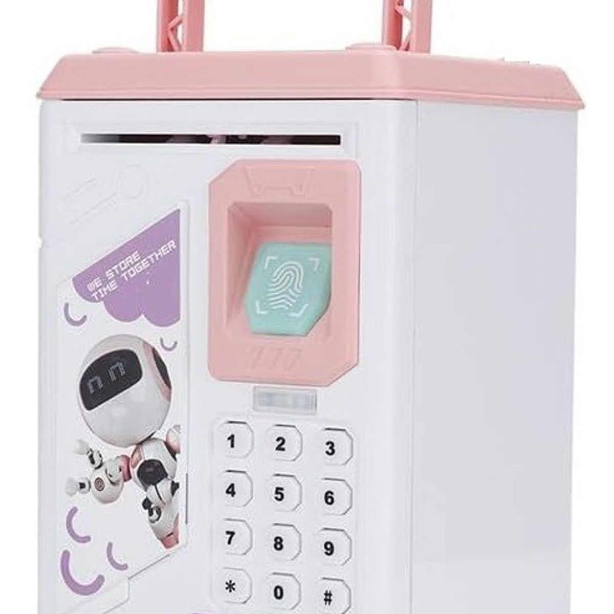 GENERICO - Alcancia Billete Caja Fuete Infantil Clave Para Abrir Puerta Color Rosa - 262412