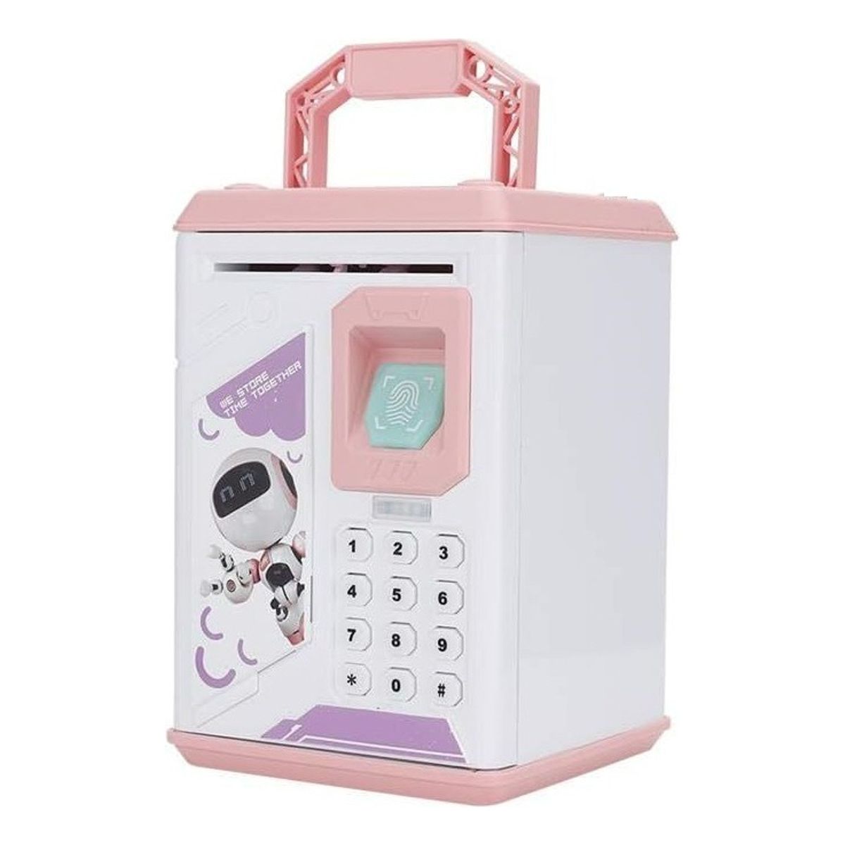 GENERICO - Alcancia Billete Caja Fuete Infantil Clave Para Abrir Puerta Color Rosa - 262412