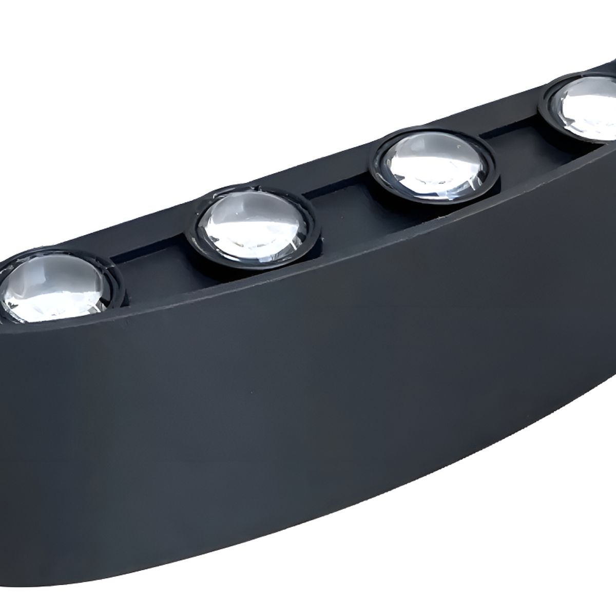 GENERICO - Luz Foco Aplique Para Pared Led 16 Watts Exterior Luz Fria Estructura NEGRO - 295089