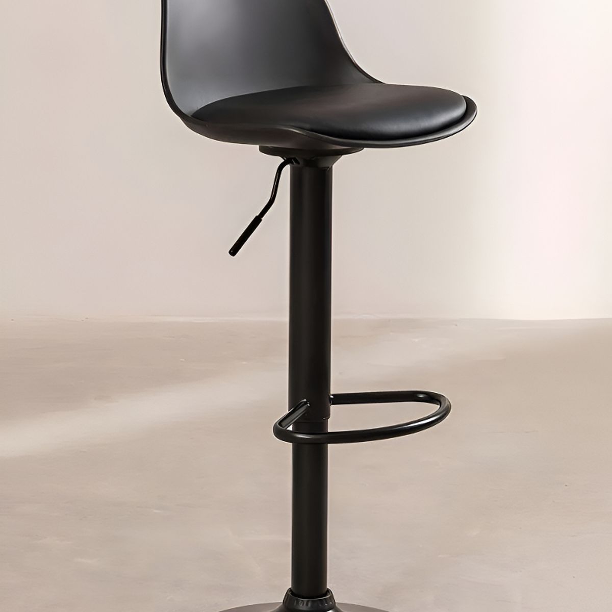 GENERICO - Taburete Eames Con Altura Regulable Para Cocina O Bar Acabado De La Estructura Mate - 300054 Color Negro - 300054