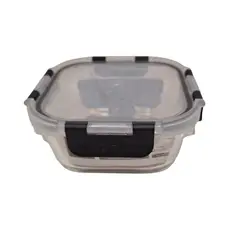KEEP - Hermético Cuadrado Vidrio Libre Bpa Negro 520ml