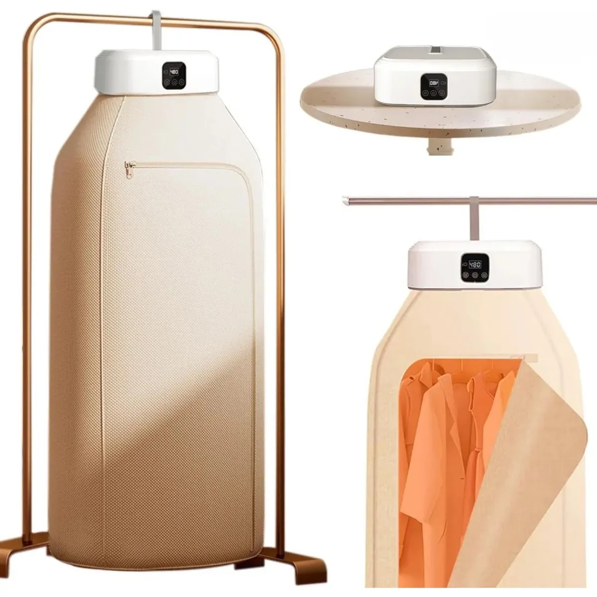 GENERICO - Secador De Ropa Portátil Capacidad De Carga 10 Kg Beige