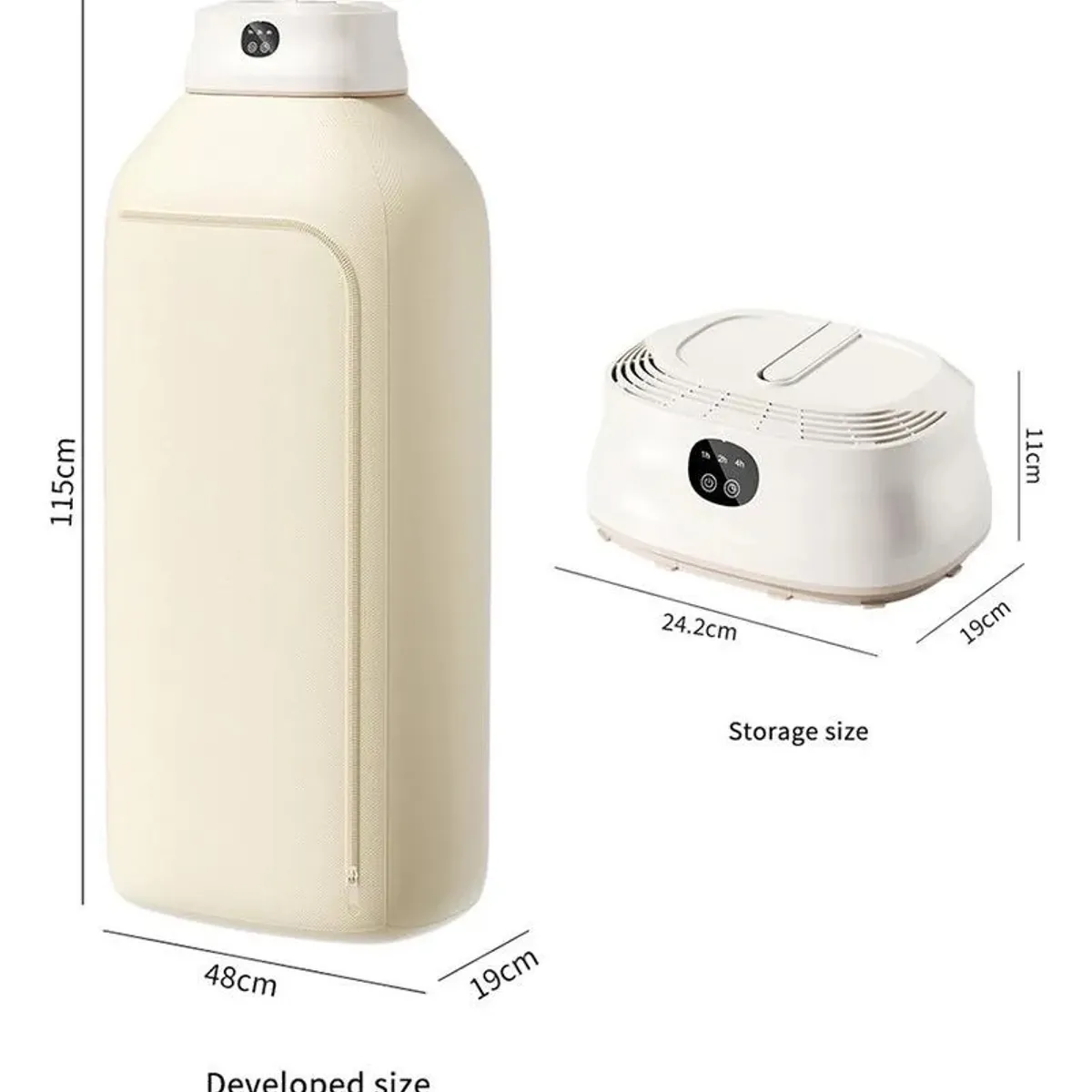 GENERICO - Secador De Ropa Portátil Capacidad De Carga 10 Kg Beige