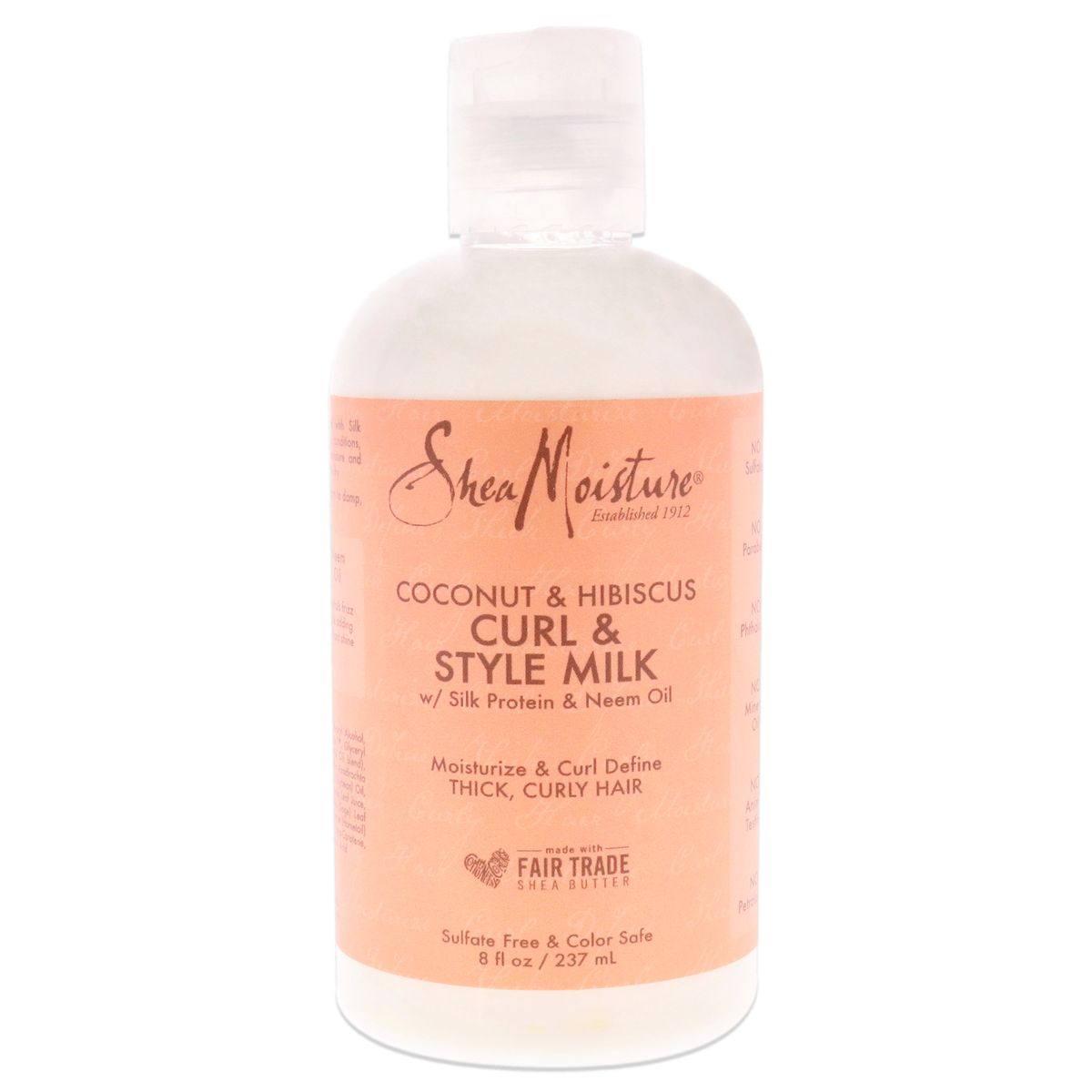 SHEA MOISTURE - Leche estilo rizos de hibisco y coco 237 ml Humedad de karité