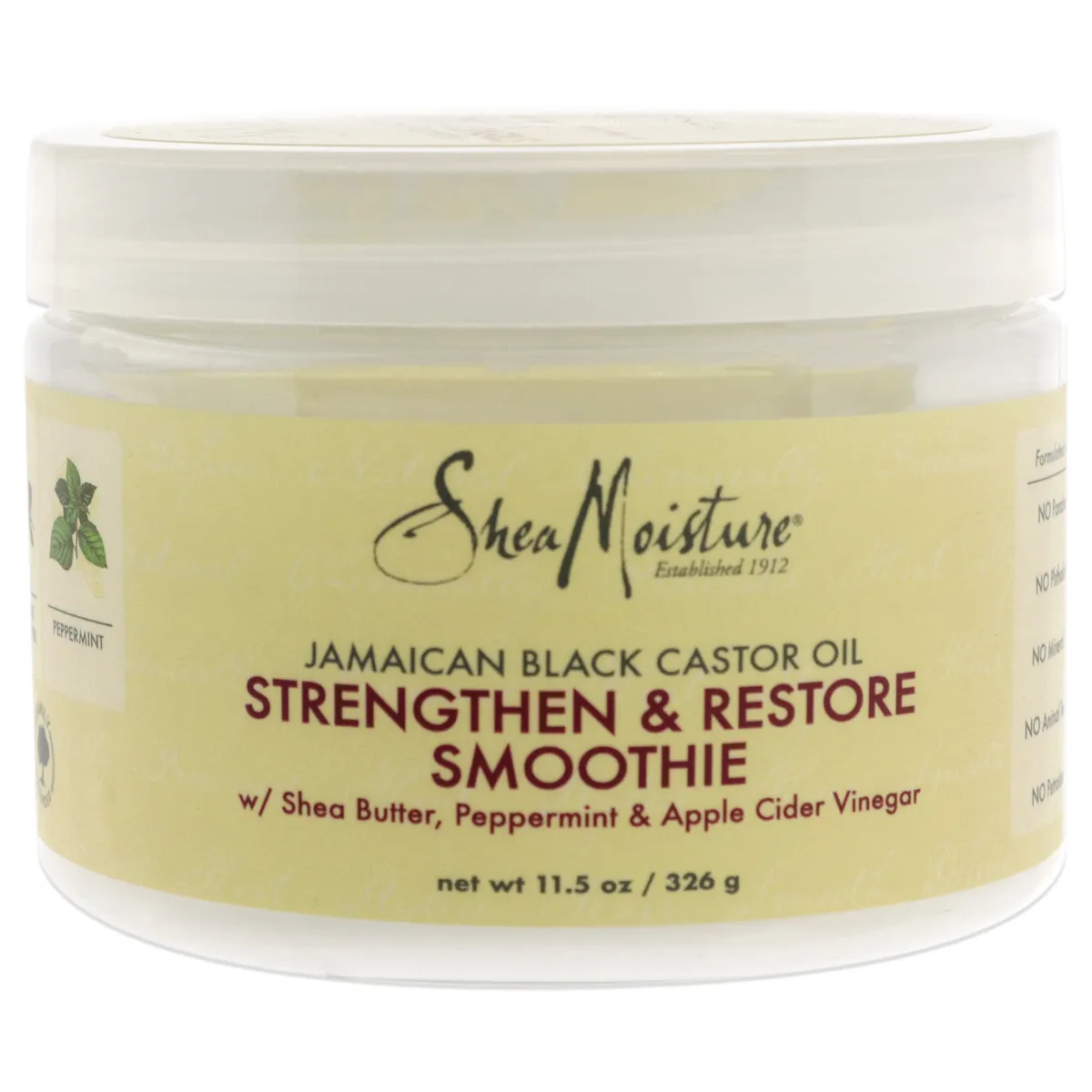 SHEA MOISTURE - Aceite de ricino negro jamaicano, batido fortalecedor y restaurador, 341 ml, humedad de karité