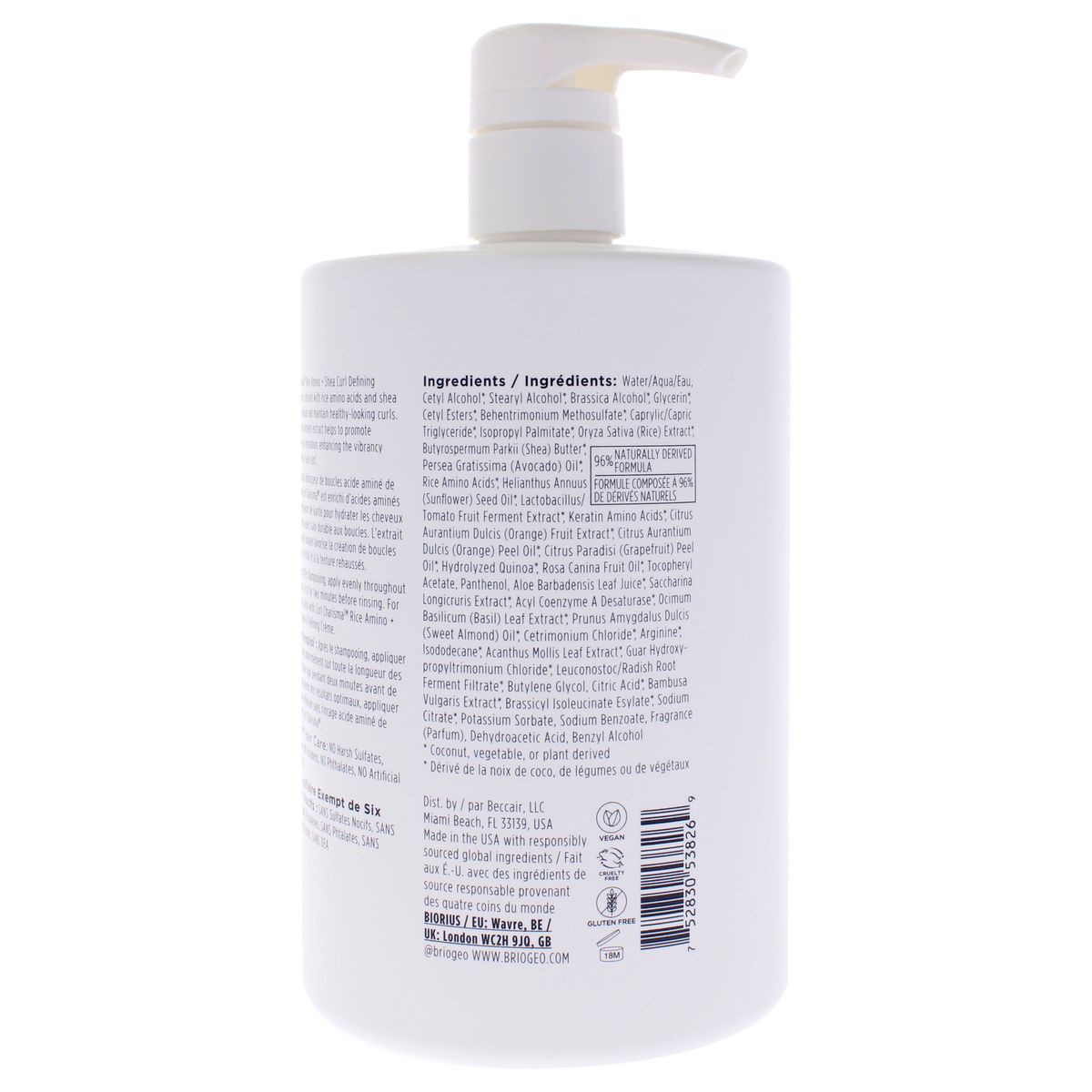 BRIOGEO - Curl Charisma Rice Amino Plus Karité Acondicionador Definidor de Rizos 1000ml Briogeo