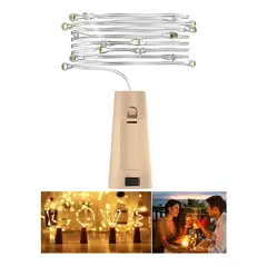 GENERICO - Guirnalda LED Azul Clock Shop 20 Luces Corcho Botellas 2m Navidad
