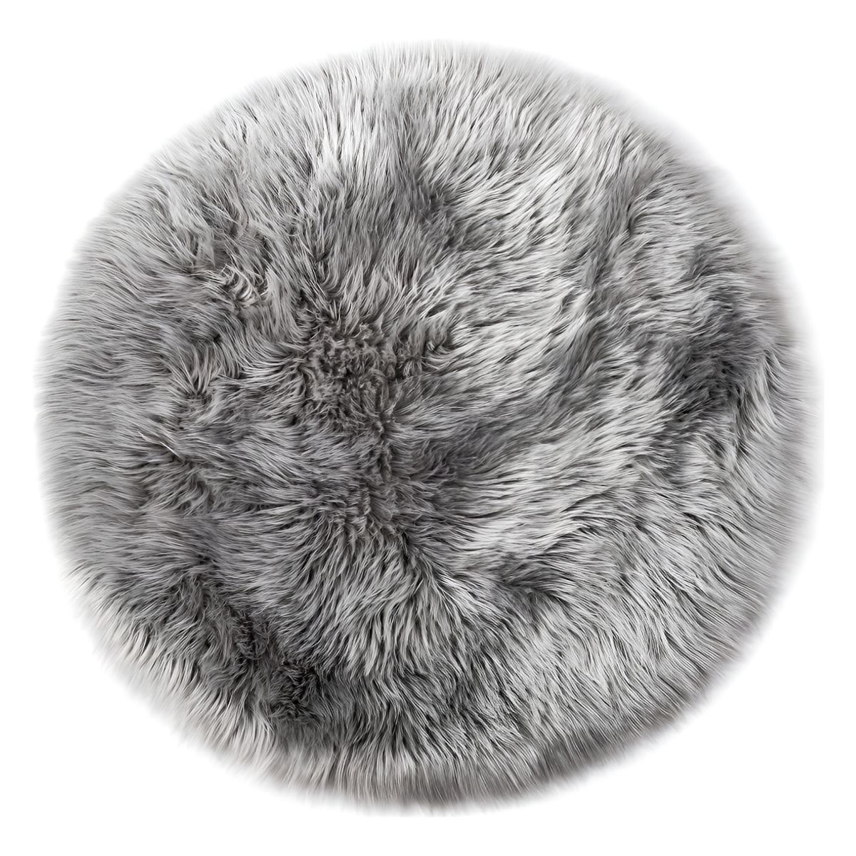GENERICO - Bajada Alfombra Manta Peluda 90x90cm Living Dormitorio Diseño de la tela GRIS - 323007