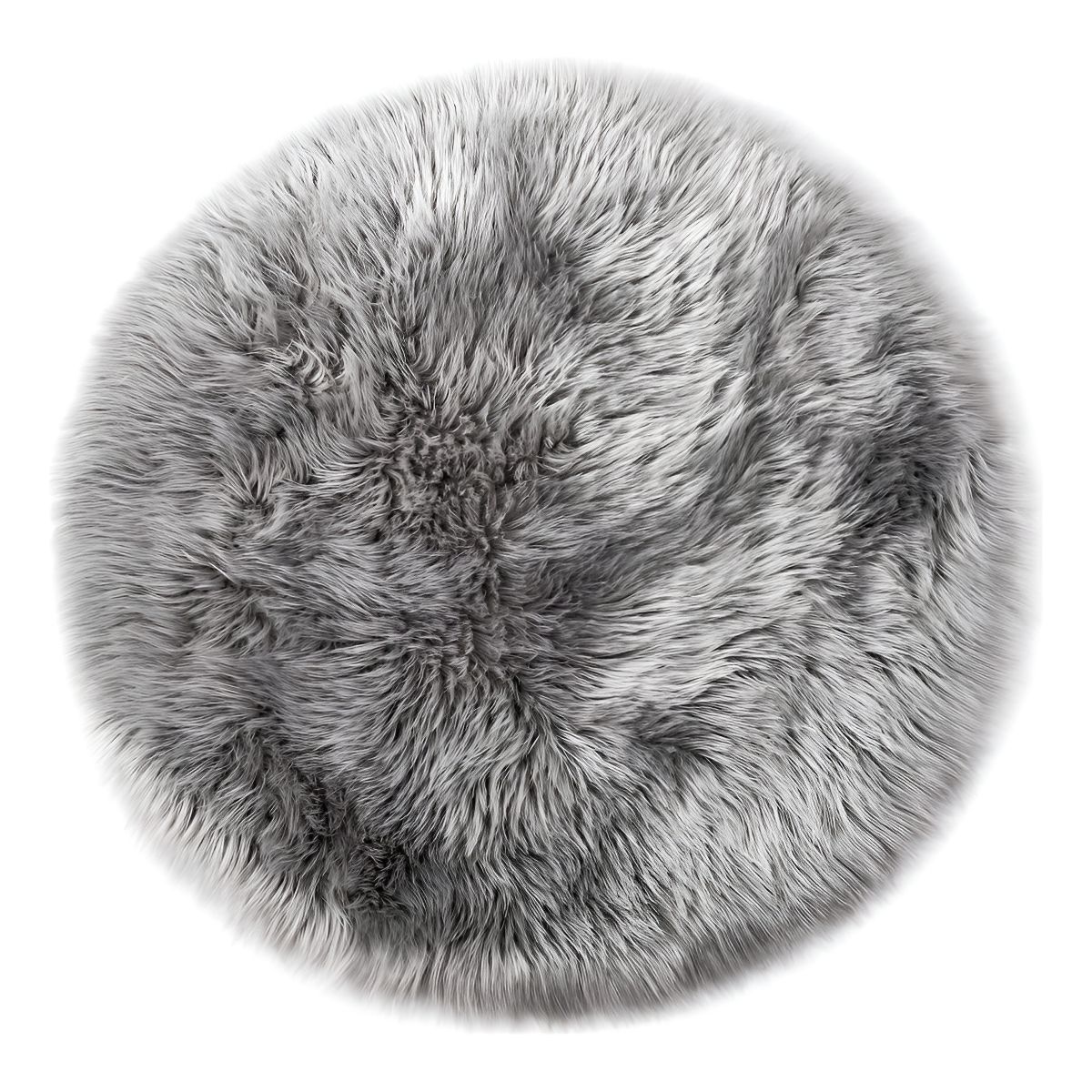 GENERICO - Bajada Alfombra Manta Peluda 90x90cm Living Dormitorio Diseño de la tela GRIS - 323007