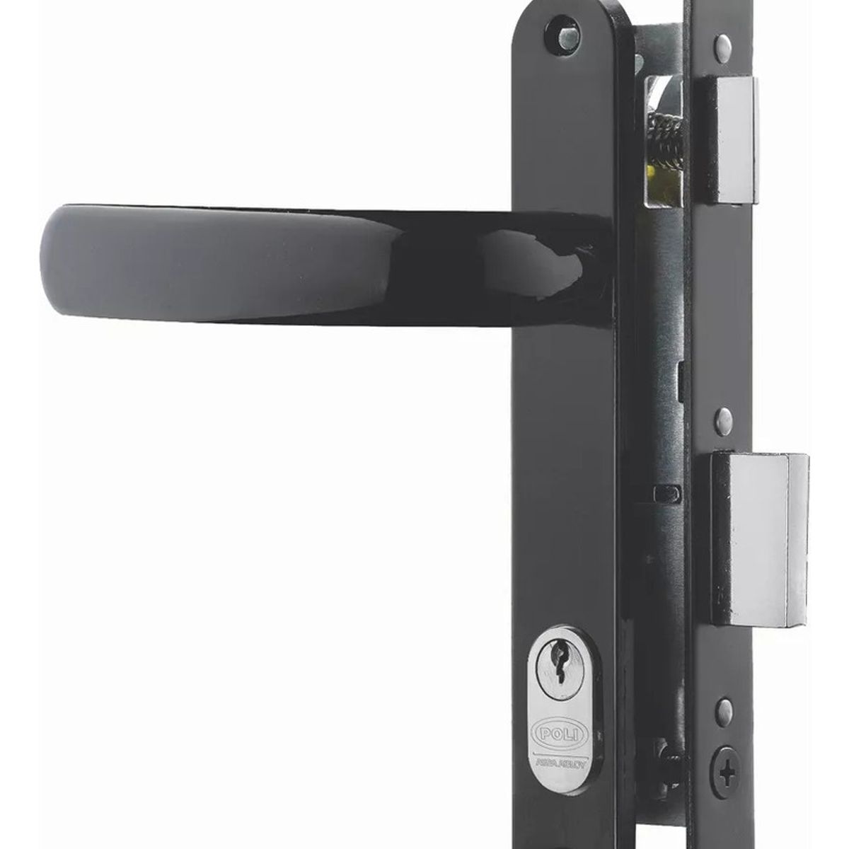 GENERICO - Cerradura Puerta Abatir Manilla Set Dormitorio Color Negro - 309020