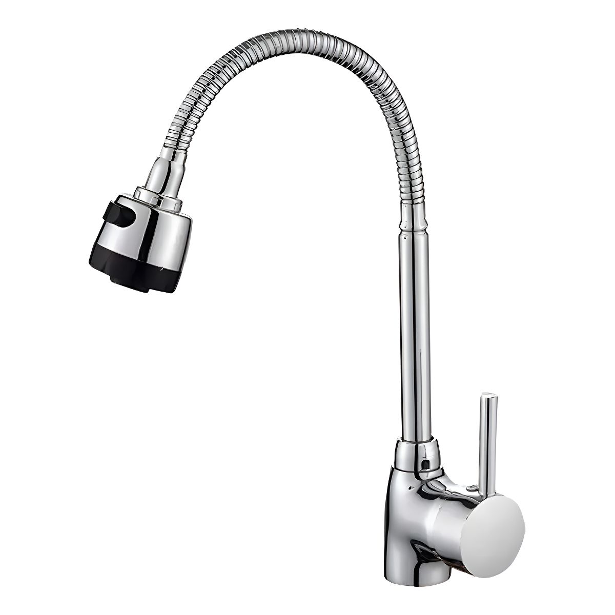 GENERICO - Llave Monocomando Flexible Lavaplatos Agua Fría Caliente 1 Agujero