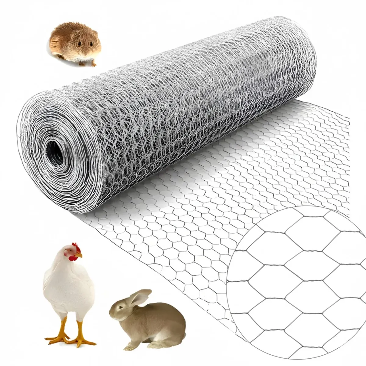 Malla hexagonal 1" x 1.0mt (rollo 50mt) CERRAM, marca GENERICO - Foto Principal