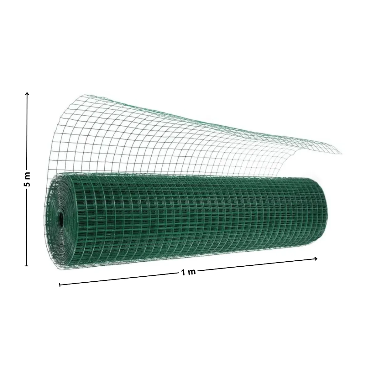 GENERICO - Malla cerco pajarera soldada PVC verde 12x1.0x5.0mt CERRAM