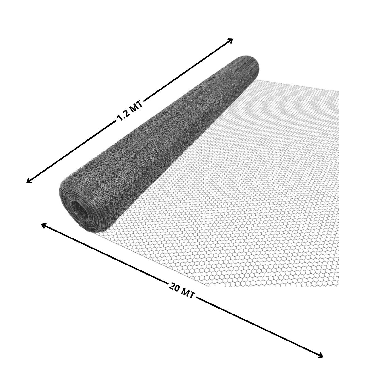 GENERICO - Malla hexagonal 1" x 1.2mt (rollo 20mt) CERRAM