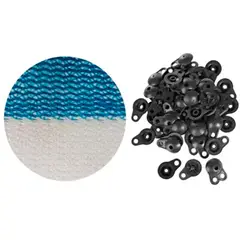 GENERICO - Malla raschel Rollo 10mt Azul-Blanco 80% 2.10mt