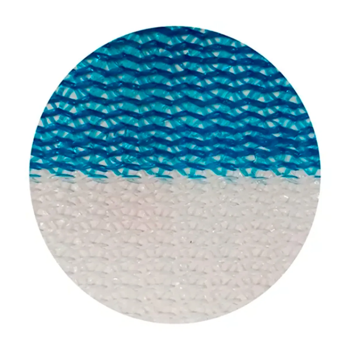 GENERICO - Malla raschel Rollo 10mt Azul-Blanco 80% 2.10mt