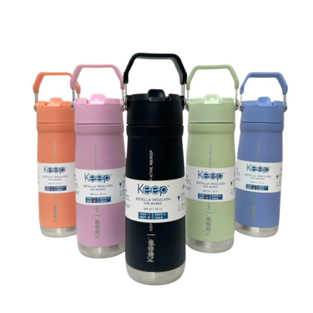 KEEP - BOTELLA INSULADA CON MANGO 65O ML KEEP