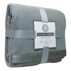 GENERICO - Frazada 2 Plazas Térmica Polar Con Borde Raso 200x210 Cms
