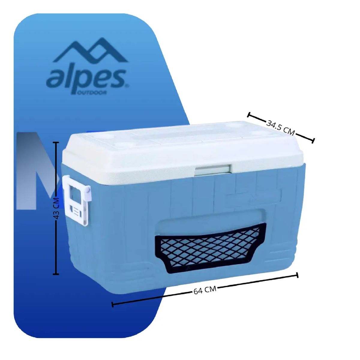 ALPES - Cooler Rigido Cava Alpes 52 Litros Nevera Camping Playa