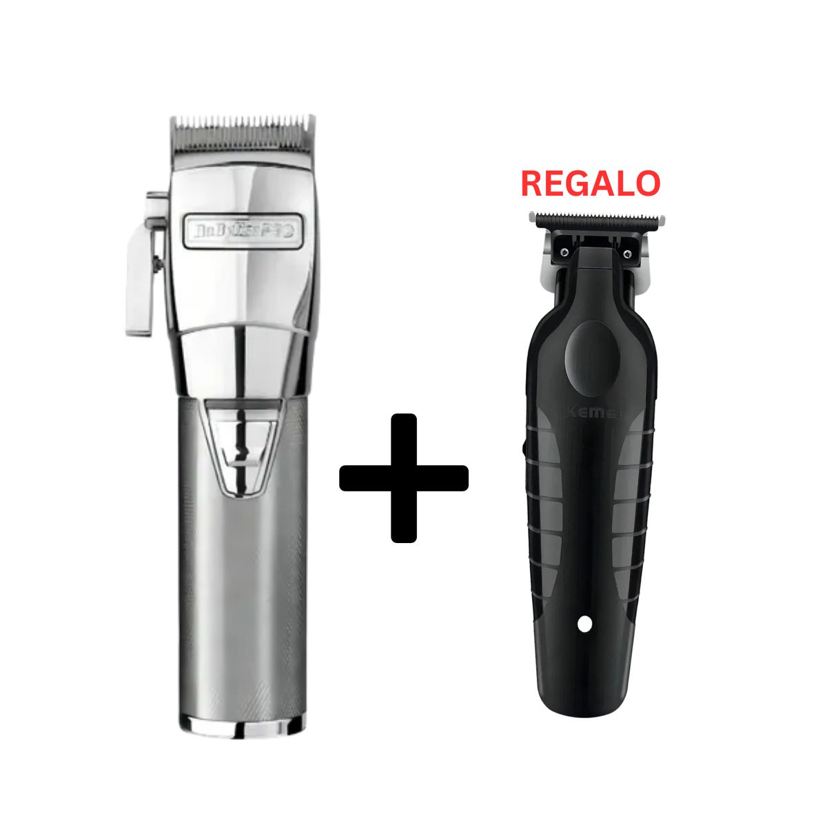 BABYLISS PRO - Maquina Cortapelo BabylissPro SILVER + Trimmer Kemei 2299 Regalo