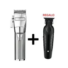 BABYLISS PRO - Maquina Cortapelo BabylissPro SILVER + Trimmer Kemei 2299 Regalo