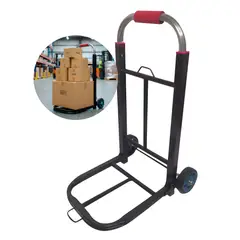 GENERICO - Carro Plegable De Carga Metal Tipo Yegua 100 Kilos Máximo Color Negro