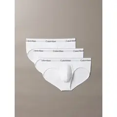 CALVIN KLEIN - Pack de 3 Slips Icon Cotton Stretch Blanco
