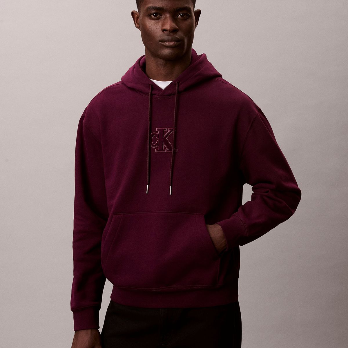 CALVIN KLEIN - Polerón con Gorro y Monograma
