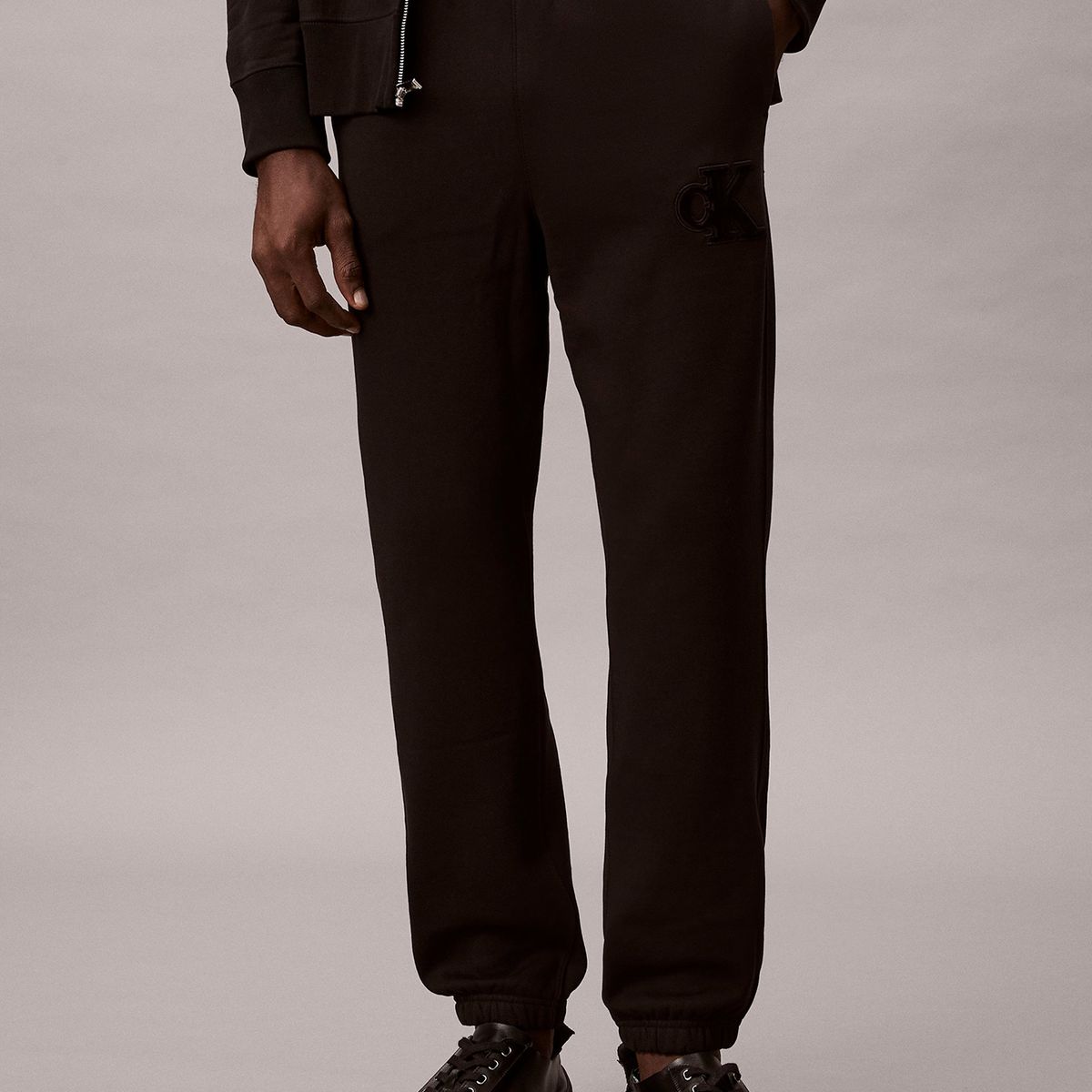 CALVIN KLEIN - Jogger En Tejido de Felpa Pesada Negro Calvin Klein