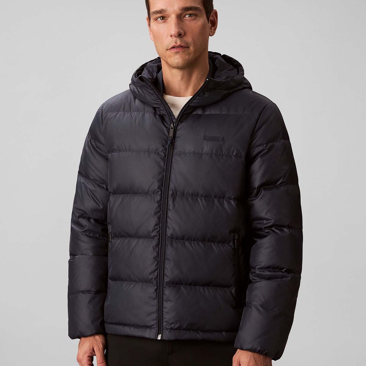 CALVIN KLEIN - Parka Acolchada con Gorro Azul Calvin Klein