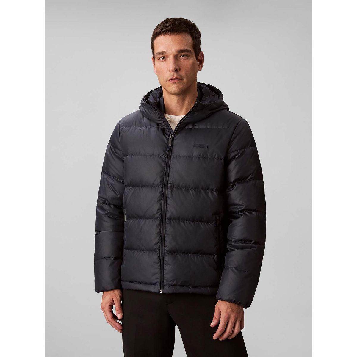 CALVIN KLEIN - Parka Acolchada con Gorro Azul Calvin Klein