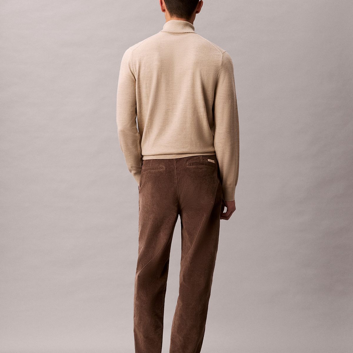 CALVIN KLEIN - Pantalón Recto de Pana Estilo 90S Cafe Calvin Klein